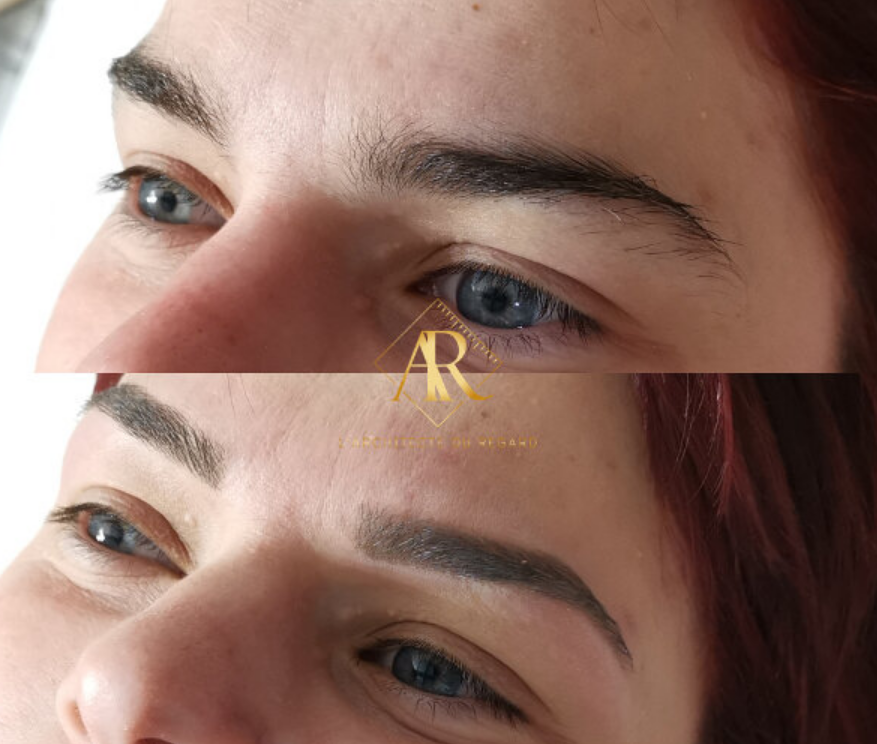 Microblading sourcils effet poil à poil