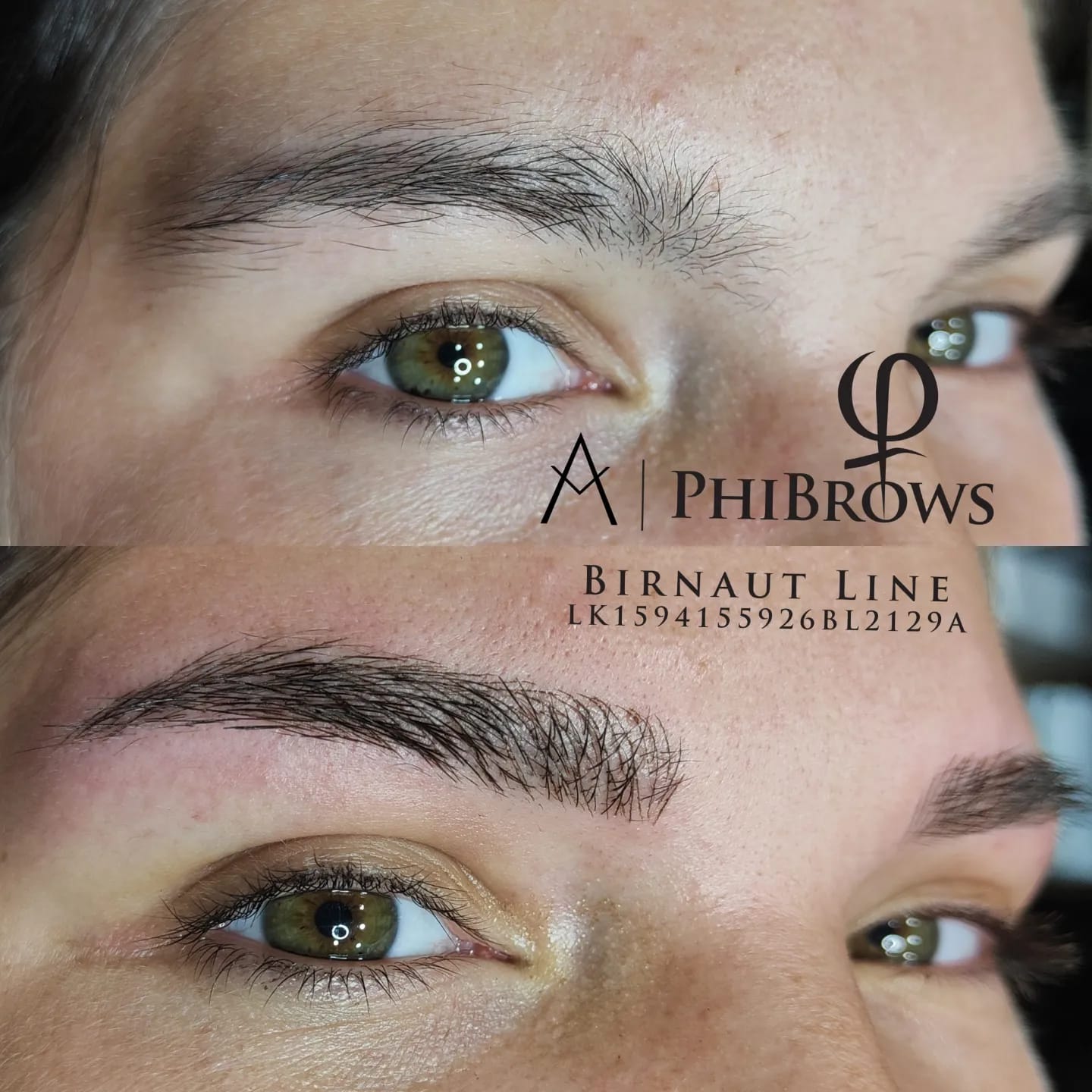 Sourcils restructurés par artiste PhiBrows